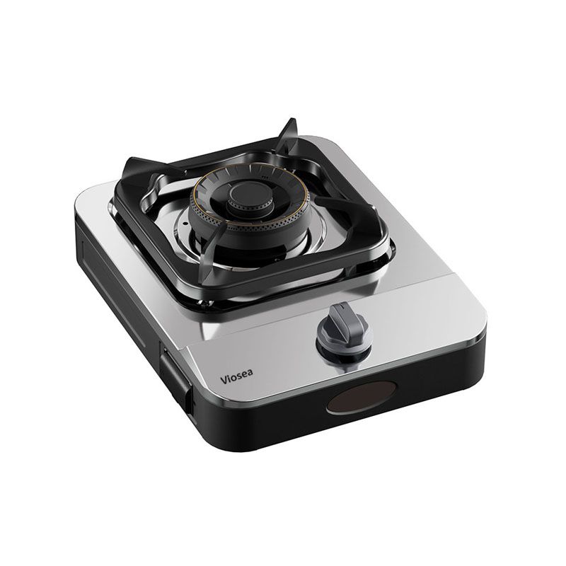 Single-Burner Stainless Steel Integrated Countertop Gas Stove